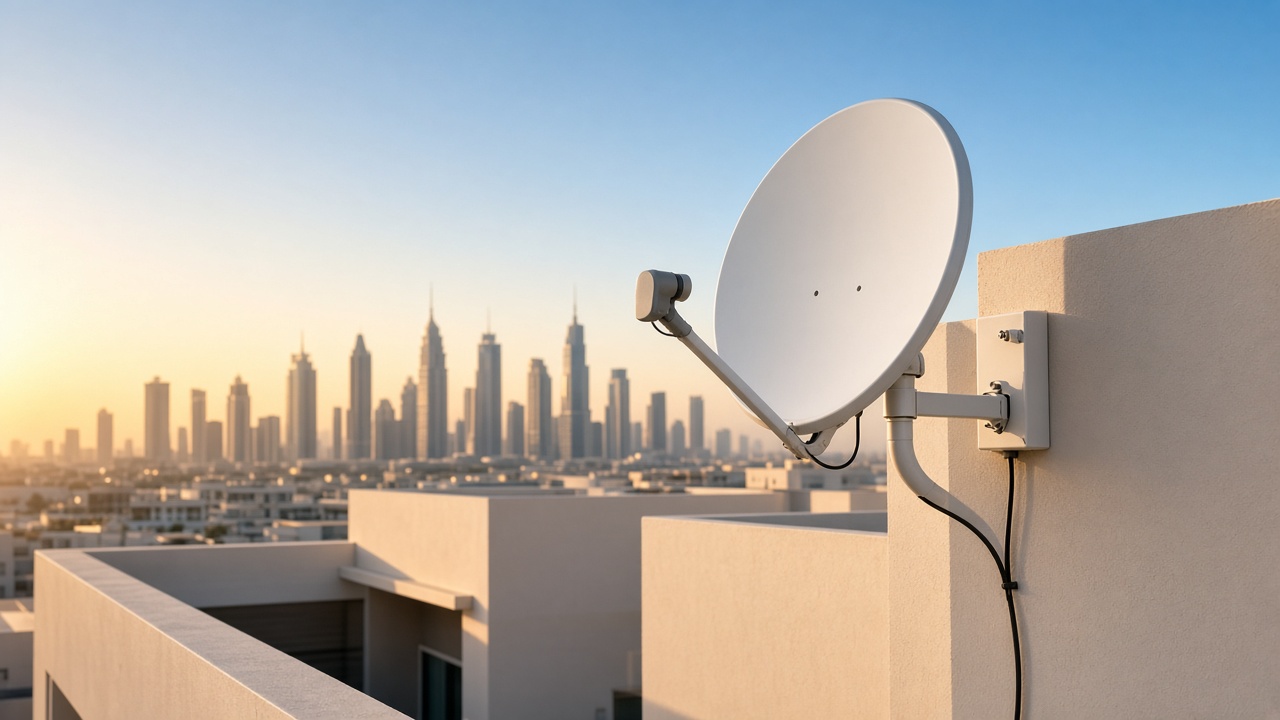 beIN Sports satellite dish installation in Dubai
