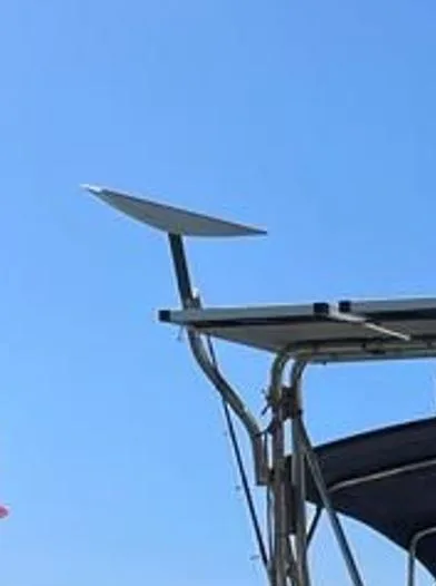 Starlink dish on pole mount - Starlink installation Dubai