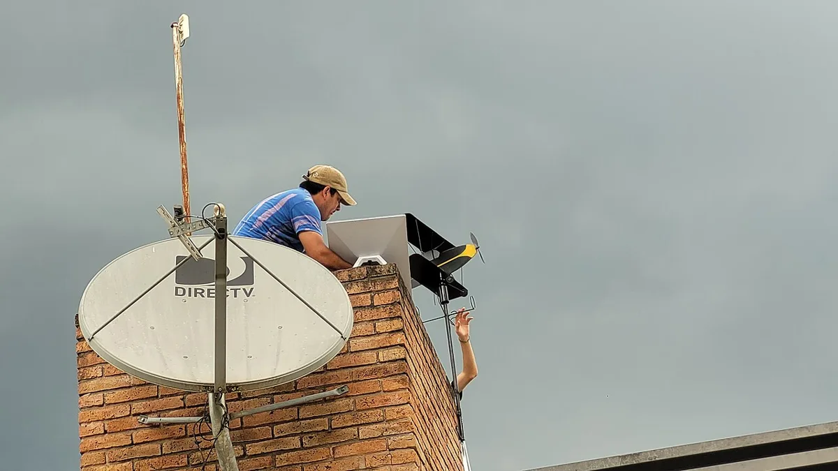 Starlink dish installed on a Dubai rooftop