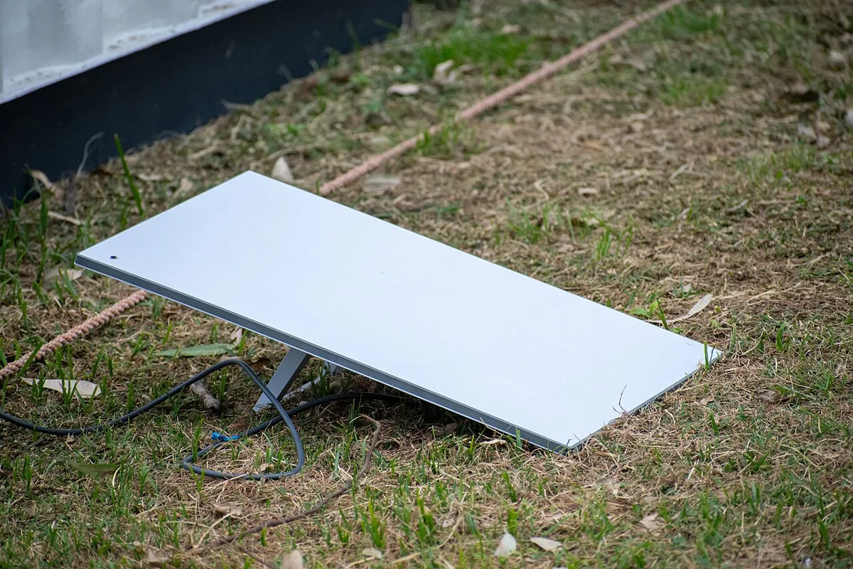 Starlink Standard dish on kickstand - Starlink setup UAE